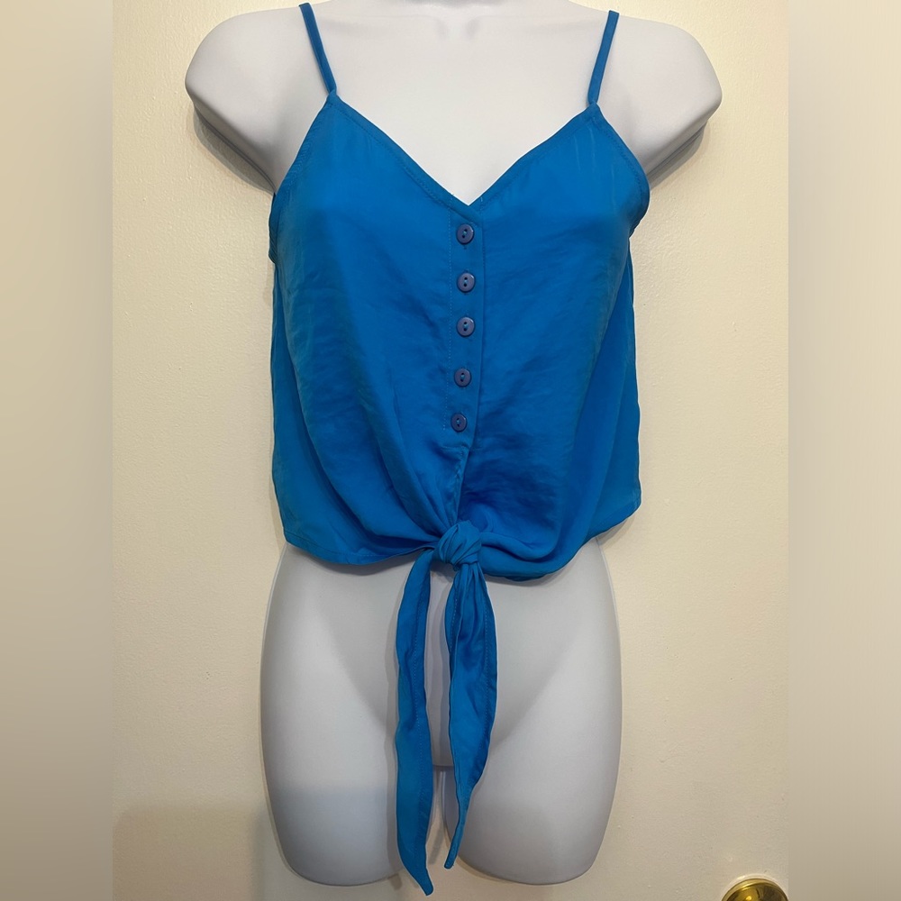American Eagle Tie Tank Camisole XXS Blue Party Beach Spring Break Vacation